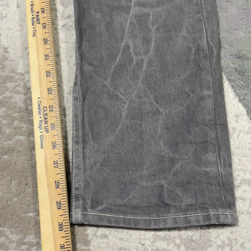 Levis 501 Jeans Men 32x30 Gray‎ Button Fly Denim Honeycomb Faded Straight Y2K